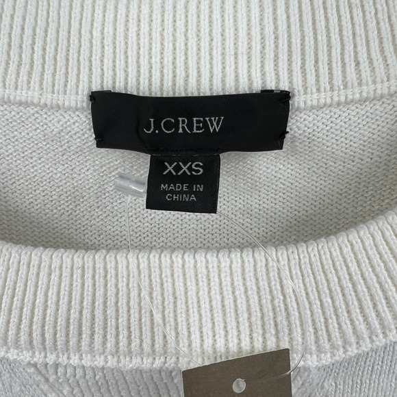 J. Crew Cotton Cashmere Pullover Sweatshirt in Ivory AY829 - Picture 6 of 10